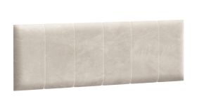 Gevoerd hoofdbord voor opklapbed Ersigen 06, in crème, 50 x 150 cm, elegante fluwelen stof