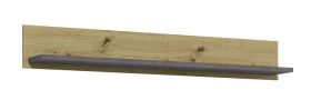 Hangrek / wandplank Talimatau 07, kleur: eiken / grijs - 20 x 138 x 20 cm (H x B x D)