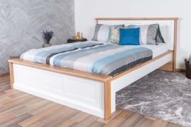 Tweepersoonsbed Lotofaga 22, kleur: wit / noten - ligvlak: 160 x 200 cm (b x l)