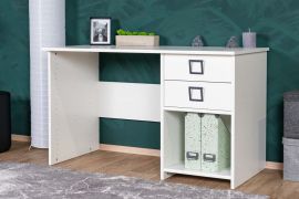 Bureau 28, kleur: wit - Afmetingen: 74 x 125 x 60 cm (H x B x D)