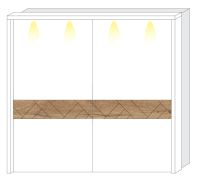 LED lijst voor schuifdeurkast / kleerkast Faleasiu 08 en 09, kleur: wit
