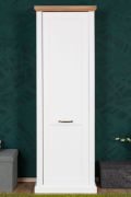 Kast Lotofaga 05, kleur: wit / walnoot - 193 x 65 x 38 cm (H x B x D)