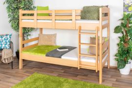 Stapelbed 90 x 190 cm voor volwassenen "Easy Premium Line" K17/n, massief beuken transparant gelakt, deelbaar