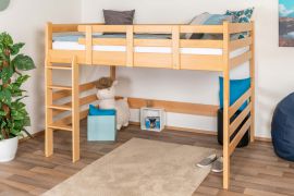 Hoogslaper 140 x 200 cm "Easy Premium Line" K23/n, massief beuken transparant gelakt, deelbaar