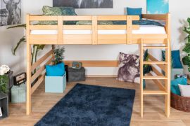 Hoogslaper 160 x 190 cm "Easy Premium Line" K23/n, massief beuken transparant gelakt, deelbaar