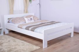 Tweepersoonsbed "Easy Premium Line" K6 in extra lengte, 160 x 220 cm massief beukenhout, wit gelakt
