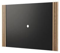 Wandpaneel Slatina 16, kleur: eiken / zwart - Afmetingen: 100 x 140 x 4 cm (H x B x D)