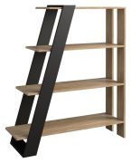 rek / stellingkast 14, kleur: eiken / zwart - Afmetingen: 130 x 110 x 35 cm (h x b x d)