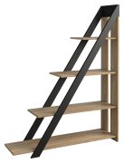 rek / stellingkast 15, kleur: eiken / zwart - Afmetingen: 153 x 120 x 36 cm (h x b x d)