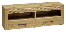 TV-onderkast Glostrup 11, kleur: eiken - Afmetingen: 52 x 150 x 40 cm (H x B x D), met 2 laden