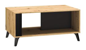 Lassila 07 salontafel, kleur: Artisan eik / zwart - Afmetingen: 47 x 100 x 60 cm (H x B x D)