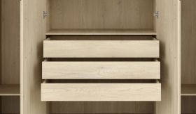 Lades voor kledingkast Edegem 01 | 3 stuks | Kleur: Eik Cremona