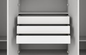 Lades voor kledingkast Edegem 01 | 3 stuks | Kleur: platinagrijs