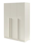 Draaideurkast | 3-deurs kledingkast | kleur: kasjmier | 1 kledingroede | 150 x 61 x 210 cm | 6 legplanken | ABS randen | Edegem 02