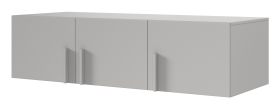 Kledingkast uitbreiding voor kledingkast Edegem 02 | kleur: platinagrijs | 3 deuren | 2 vakken | ABS randen | 150 x 61 x 40 cm