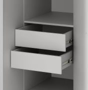 Lades voor kledingkast Edegem 02 | 2 stuks | Kleur: platinagrijs