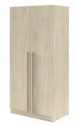 Kledingkast | 2-deurs | ABS randen | 1 kledingroede | 7 vakken | 100 x 61 x 210 cm | Edegem 03 | Kleur: Eik Cremona | Draaideurkast