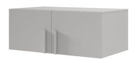 Opzetkast voor kledingkast Edegem 03 | ABS randen | kleur: platinagrijs | 100 x 61 x 40 cm | 2 deuren | 1 groot vak