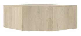 Uitbreiding / opbouwkast voor hoekkledingkast Edegem 04 | Kleur: eiken Cremona | 1 deur | 1 vak | ABS-randen | 95 x 95 x 40 cm