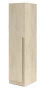 Kast | kleur: Cremona eik | één deur | 4 legplanken | 50 x 61 x 210 cm | ABS randen | 1 kledingstang | Edegem 05 | draaideurkast