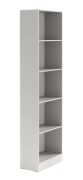 Boekenkast | 4 schappen | Kleur: platinagrijs | Hoogte 210 cm | Boekenkast | ABS-randen | 59 x 30 x 210 cm | 5 vakken | Edegem 06