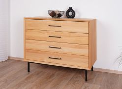 Ladekast / commode Kumeu 30, massief beukenhout, geolied - Afmetingen: 80 x 97 x 45 cm (H x B x D)