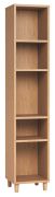 open kast 01, kleur: eik - Afmetingen: 195 x 39 x 38 cm (H x B x D)