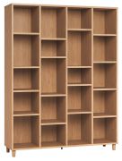open kast 04, kleur: eik - Afmetingen: 195 x 149 x 38 cm (H x B x D)