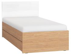 Eenpersoonsbed Arbolita 26, kleur: eiken / wit - Ligvlak: 90 x 200 cm (b x l)