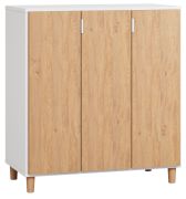Arbolita 32 ladenkast, kleur: wit / eiken - Afmetingen: 100 x 90 x 47 cm (h x b x d)