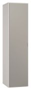 Draaideurkast / kledingkast Bellaco 37, kleur: wit / grijs - Afmetingen: 187 x 47 x 57 cm (H x B x D)