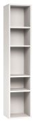 open kast Bellaco 47, kleur: wit - Afmetingen: 187 x 39 x 38 cm (h x b x d)