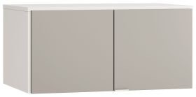 opzetkast voor dubbeldeurskast Bellaco 38, kleur: wit / grijs - afmetingen: 45 x 93 x 57 cm (H x B x D)