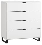 Chiflero 32 ladekast / commode, kleur: wit - afmetingen: 100 x 90 x 47 cm (h x b x d)