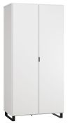 Draaideurkast / kledingkast Chiflero 38, kleur: wit - Afmetingen: 195 x 93 x 57 cm (H x B x D)