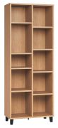 Open kast / boekenkast 24, kleur: eik - Afmetingen: 195 x 76 x 38 cm (h x b x d)