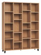 Open kast / boekenkast 26, kleur: eik - Afmetingen: 195 x 149 x 38 cm (h x b x d)