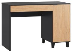 Bureau Leoncho 27, kleur: zwart / eiken - Afmetingen: 78 x 110 x 57 cm (H x B x D)