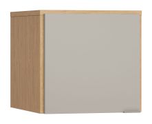 opzetkast voor eendeurskast Nanez 12, kleur: eiken / grijs - Afmetingen: 45 x 47 x 57 cm (H x B x D)