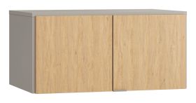 opzetkast voor dubbeldeurskast Nanez 35, kleur: grijs / eiken - Afmetingen: 45 x 93 x 57 cm (H x B x D)