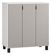 Pantanoso 06 ladekast / dressoir, kleur: wit / grijs - Afmetingen: 100 x 90 x 47 cm (h x b x d)