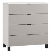 Pantanoso 07 ladekast, kleur: wit / grijs - Afmetingen: 100 x 90 x 47 cm (h x b x d)