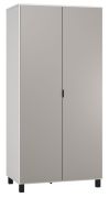 Draaideurkast / kledingkast Pantanoso 13, kleur: wit / grijs - Afmetingen: 195 x 93 x 57 cm (H x B x D)