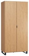 Draaideurkast / kledingkast Patitas 13, kleur: eiken - Afmetingen: 195 x 93 x 57 cm (H x B x D)