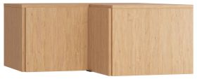 opzetkast voor hoekkledingkast Patitas, kleur: eiken - Afmetingen: 45 x 102 x 104 cm (H x B x D)