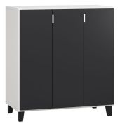 ladekast / dressoir Vacas 06, kleur: wit / zwart - afmetingen: 100 x 90 x 47 cm (h x b x d)
