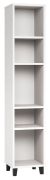 open kast Vacas 23, kleur: wit - Afmetingen: 195 x 39 x 38 cm (h x b x d)