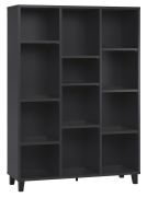 open kast Vacas 51, kleur: zwart - Afmetingen: 158 x 112 x 38 cm (H x B x D)