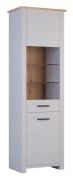 Vitrine Torrelavega 03, kleur: Artisan eik / lichtgrijs - afmetingen: 150 x 109 x 42 cm (H x B x D)
