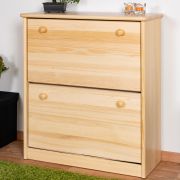 Schoenenkast 005 massief grenen,, naturel - afmetingen 80 x 72 x 29 cm (h x b x d)
